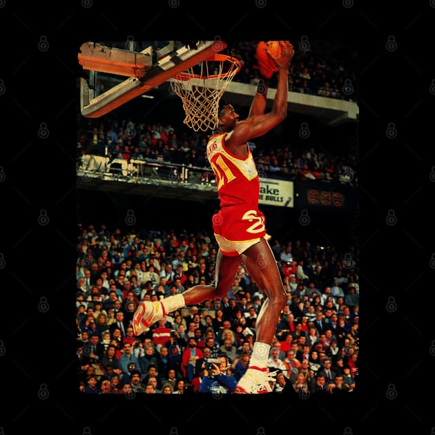 Dominique Wilkins - Vintage Design Of Basketball by JULIAN AKBAR PROJECT