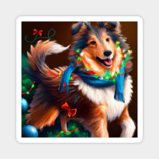 Cute Sheltie Drawing Magnet