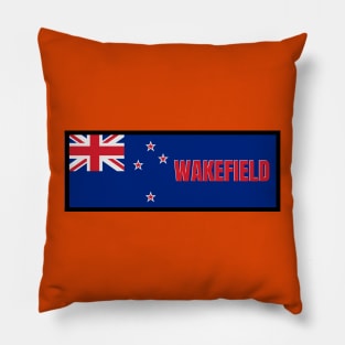 Wakefield City in New Zealand Flag Pillow