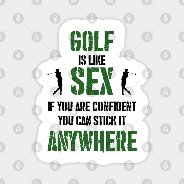 Golf Confident Golfer Magnet by KultureinDeezign