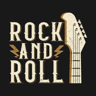 Rock and Roll  and Guitar T-Shirt