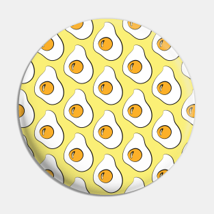 Yellow fried eggs pop art breakfast pattern Pin