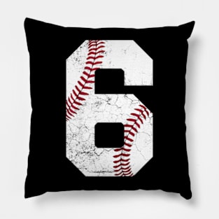 6Th Birthday Gift 2018 Baseball Boys Kids Six 6 Sixth Pillow