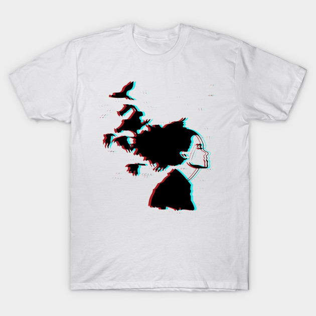 Raven Haired Girl - 3d - T-Shirt 