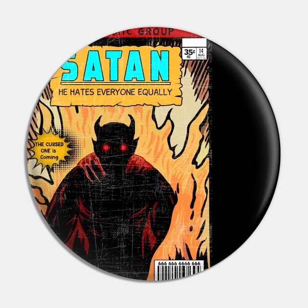 SATAN COMIC Pin by theanomalius_merch