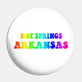 Hot Springs Retro Pride Pin