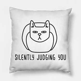 Cat Loaf, Silently Judging you, Cute and funny T-shirt Pillow