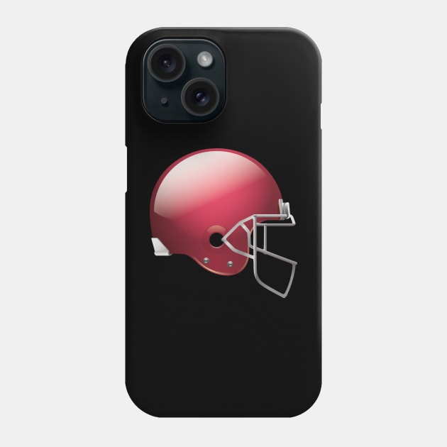 Original Football Helmet In Red Color Phone Case by Dmitriy