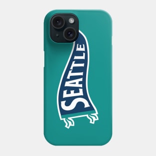 Seattle Pennant - Teal Phone Case