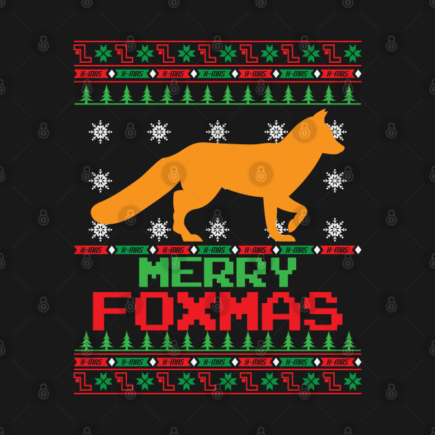 red fox Merry Foxmas Christmas by dieEinsteiger