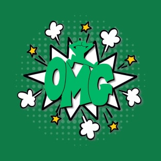 OMG!! Comic Bubble Green T-Shirt