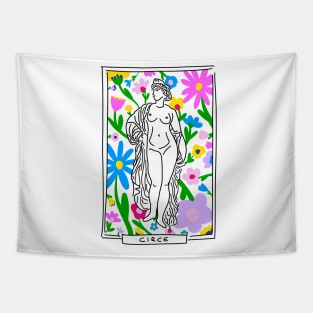 Circe Greek Goddess floral Tapestry