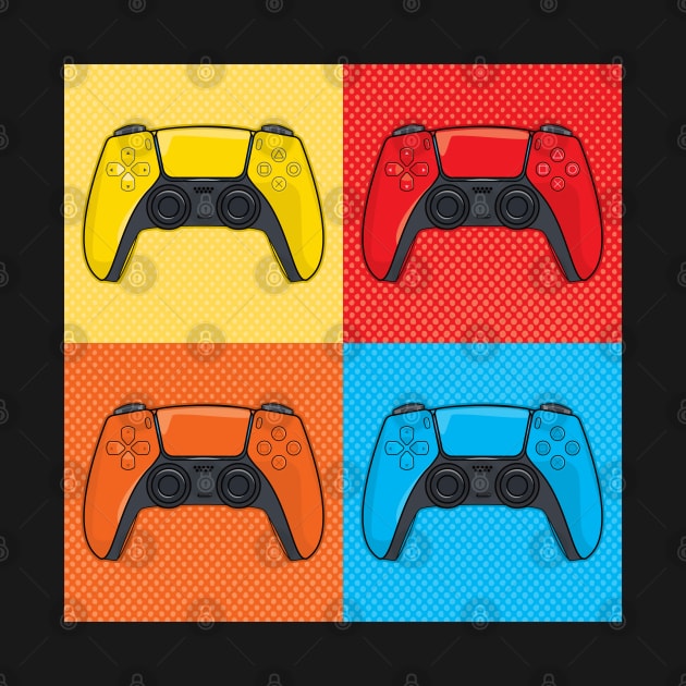 PS5 Pop Art Video Game Controllers by Hixon House