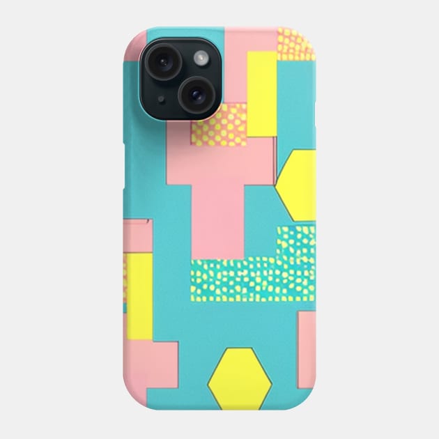 Easter 80s Style Abstract Pattern (MD23ETR006) Phone Case by Maikell Designs