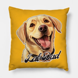 Yellow Lab Dad Dad T-Shirt - Dog Lover Gift, Pet Parent Apparel Pillow