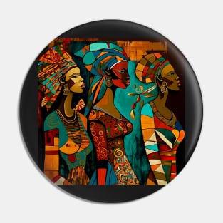 African Print Design Pin