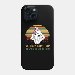 CRAZY BUNNY LADY Phone Case