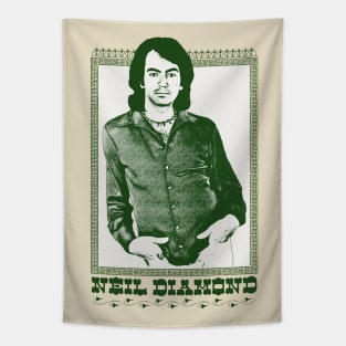 Neil Diamond / Original Retro 1970s Fan Design Tapestry