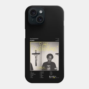 Earl Sweatshirt - Doris Tracklist Album Phone Case