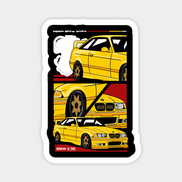 Yellow Classic Magnet by Harrisaputra