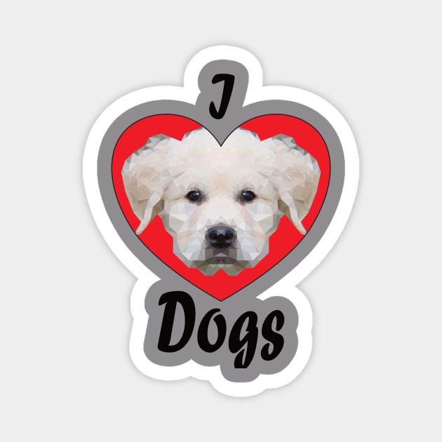 I love Dogs Magnet by Jackys Design Room
