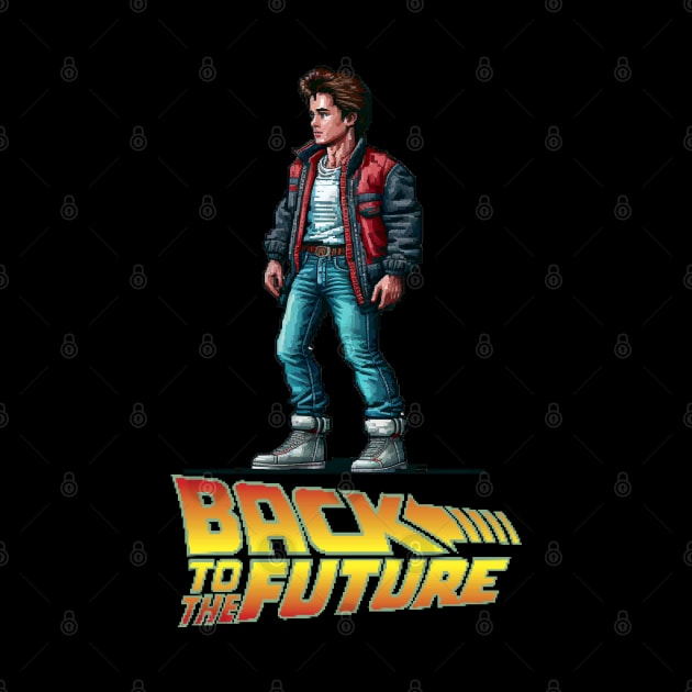 Marty McFly - pixelated by Buff Geeks Art