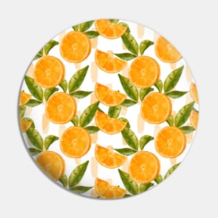 Orange Pattern Pin