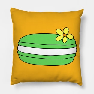 Green Flower Macaroon Pillow