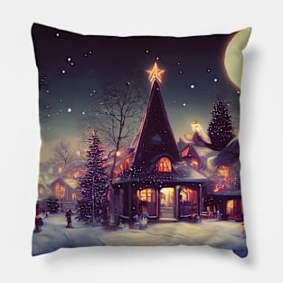 Winter Holiday Chrismas tree Landscap gift designs Series 03 Pillow