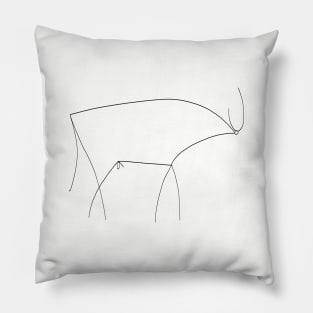 Picasso Line Art - Bull Pillow