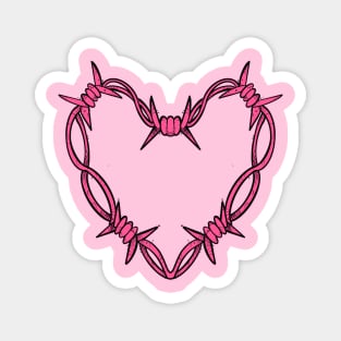 Pink barbed wire heart Magnet