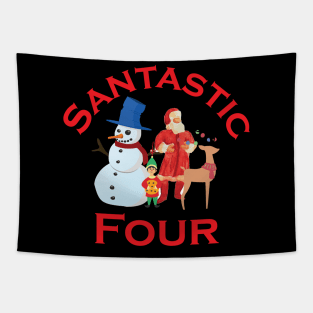 Santastic four Tapestry