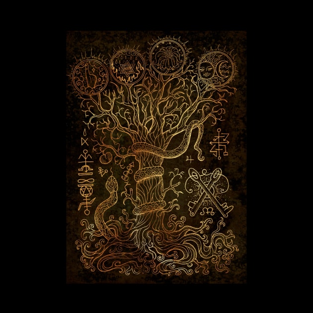 Tree Of Mysticism (Version 3). Mystic and Occult Design. by Mystic Arts