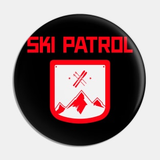 Ski Patrol, Skiing Holiday, Ski season, chalet girl, Slalom skiing, mountain skiing Pin