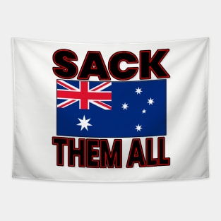 FREEDOM RALLY AUSTRALIA - TRUCKERS FOR FREEDOM -SACK THEM ALL - AUSTRALIAN FLAG Tapestry