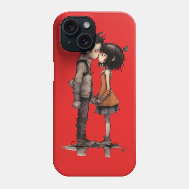 Sweetheart Kiss Phone Case by TooplesArt