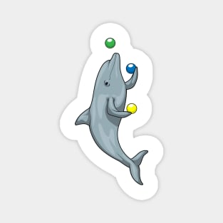 Dolphin Juggler Juggle Magnet