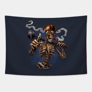 Sledgehammer Skeleton Tapestry