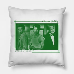 Warren Beatty - Warren Beatty// green solid style Pillow