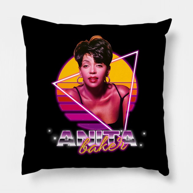 Anita baker cyber color music design Pillow by peabo_mr