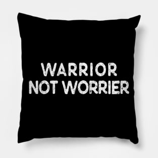 Warrior Not Worrier Childhood Cancer Pillow