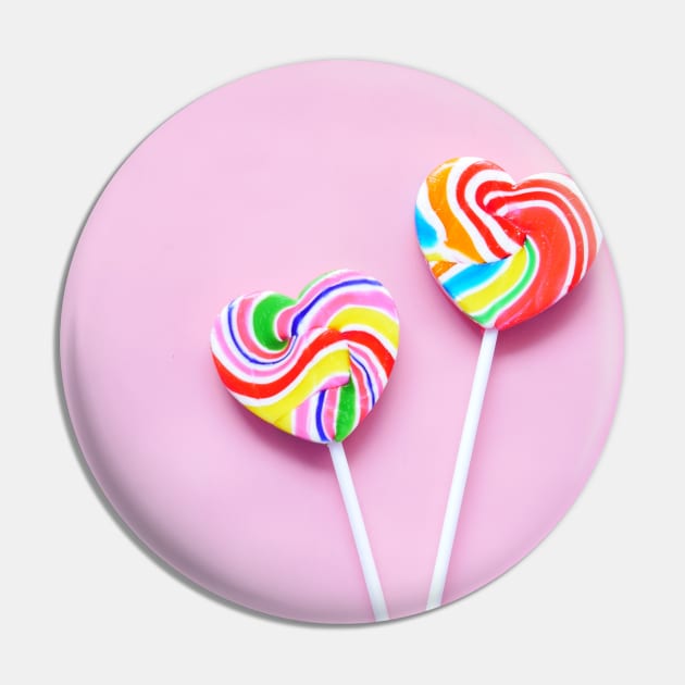 Pink Heart Candy Lollipop Pin by NewburyBoutique
