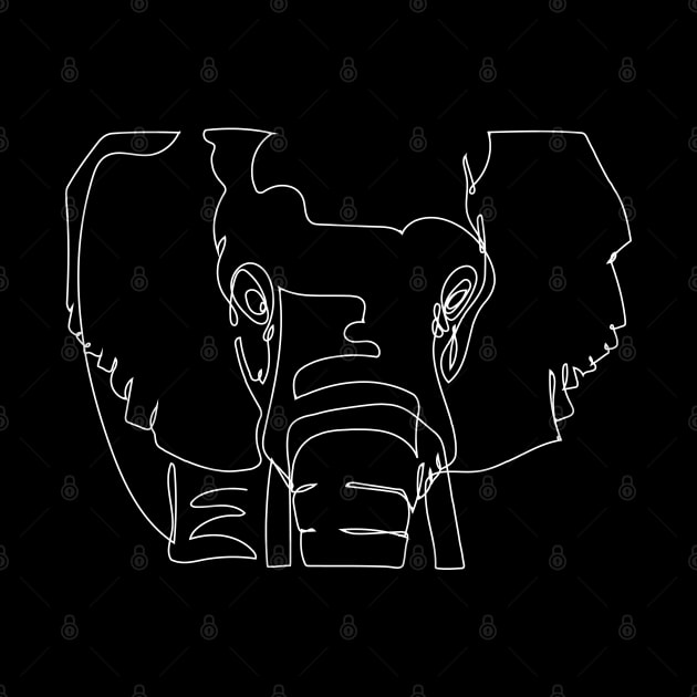 The elephant One line by Frajtgorski