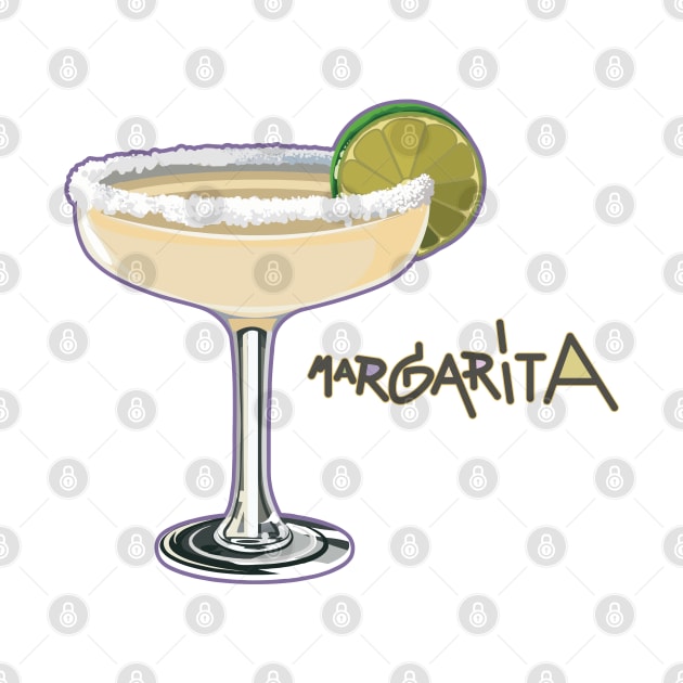 Margarita Cocktail Illustration Design by Love Wild Letters