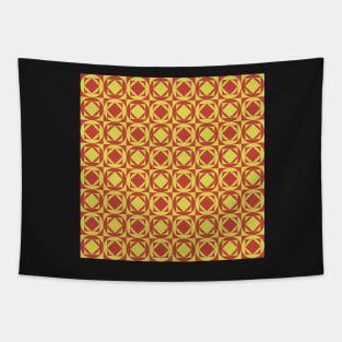 yellow and red abstract geometrical pattern Tapestry