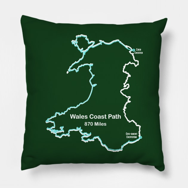 The Wales Coast Path Pillow by numpdog