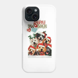 happy pawlidays Phone Case