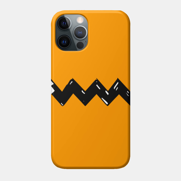 CB Zig Zag Pattern Orange Shirt - Charlie Brown - Phone Case