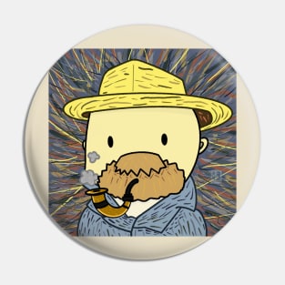 Kawaii Van Gogh Self Portrait Pin