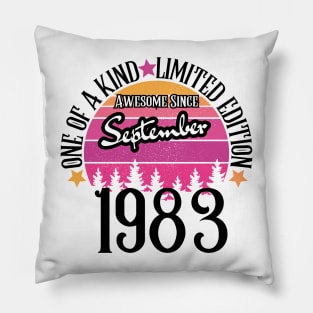 one of a kind limited edition Awesome Since September 1983 40th Birthday Pillow